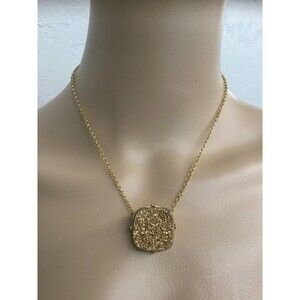 Marcia Moran Gold Druzy Necklace